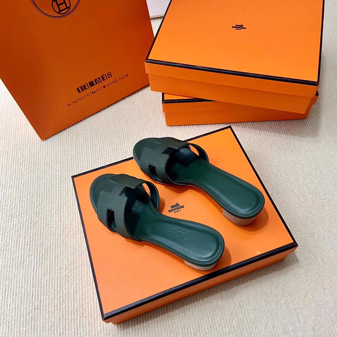 에르메스 올수공 오아시스 슬리퍼 샌들 앱송 25